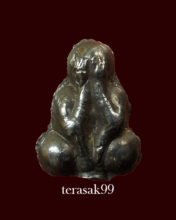 พระปิดตาสองหน้า พิมพ์เล็ก เนื้อเมฆพัตร หลวงพ่อเดิม วัดหนองโพ จ.นครสวรรค์ ราคาเบาๆ(2)