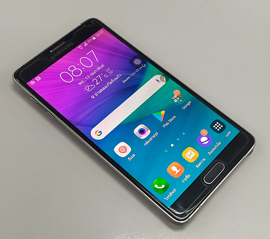 Samsung Galaxy NOTE 4 สีดำ ของแท้ พร้อมเคสและฟิลม์กระจก