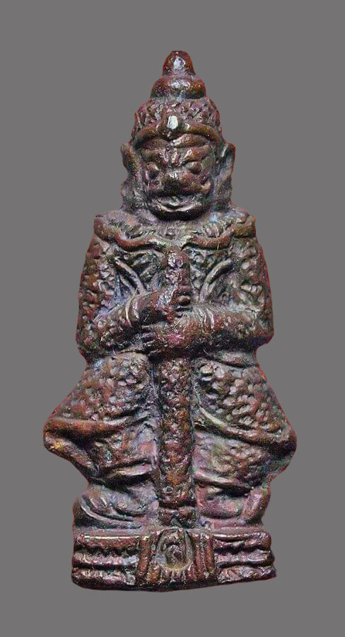 ..มาพร้อมบัตร G..รูปหล่อท้าวเวสสุวรรณ รุ่นแรก ปี 2546 หลวงพ่อสาคร วัดหนองกรับ ด้านหน้าตอกโ ค๊ต "ส"