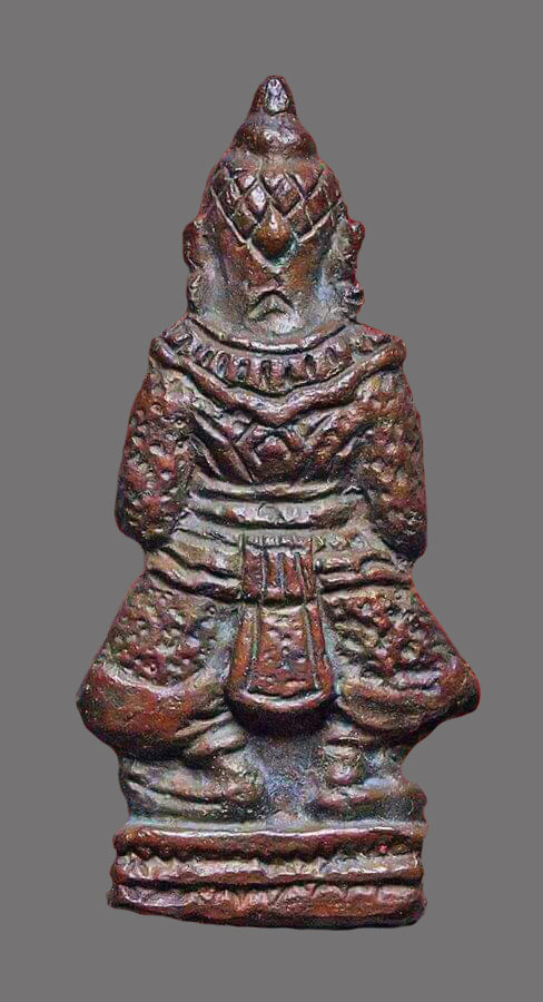 ..มาพร้อมบัตร G..รูปหล่อท้าวเวสสุวรรณ รุ่นแรก ปี 2546 หลวงพ่อสาคร วัดหนองกรับ ด้านหน้าตอกโ ค๊ต "ส"