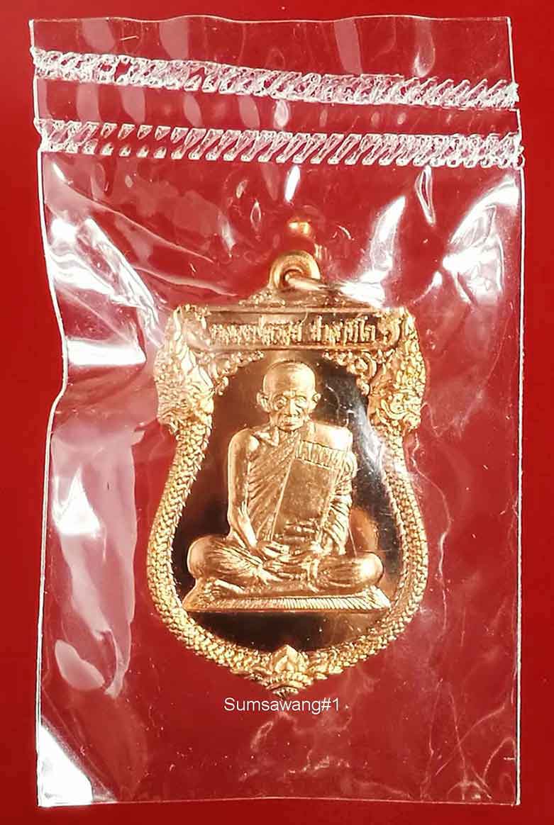 เหรียญเสมาเต็มองค์ ขอบพญานาคคู่ หลวงพ่อรวย วัดตะโก พระนครศรีอยุธยา ปี๒๕๕๕ # 1