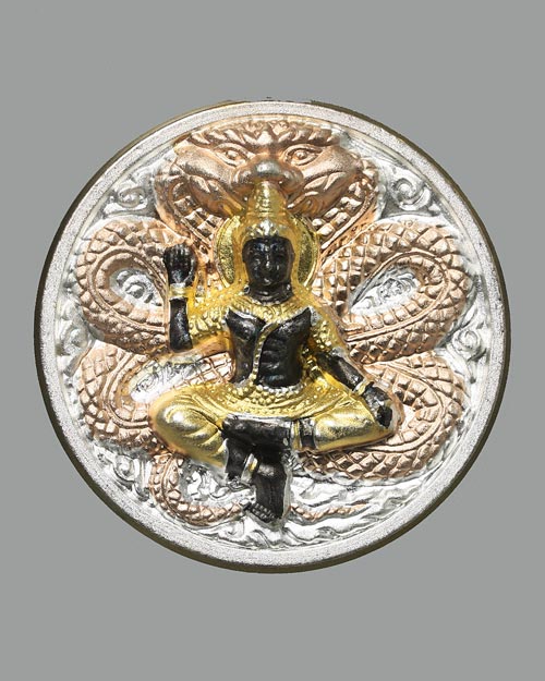 เหรียญสามกษัตริย์ จตุคามรามเทพ รุ่น กวักเงิน เรียกทอง ขนาด 3.2 CM พ.ศ.2550