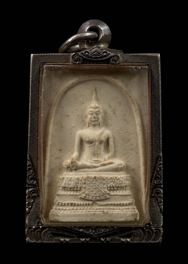 พระสมเด็จไร่วารีพิมพ์ใหญ่ วัดใต้ สมุทรสาคร 2515 หลวงปู่ทิม วัดละหารไร่ ระยอง ร่วมปลุกเสกเลี่ยมตลับเง