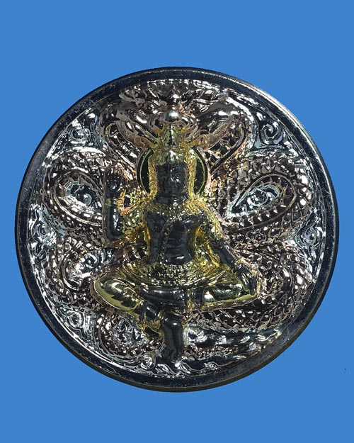 เหรียญสามกษัตริย์ จตุคามรามเทพ รุ่น กวักเงิน เรียกทอง ขนาด 3.2 CM พ.ศ.2550