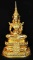 พระพุทธรูปทรงเครื่องจักรพรรดิ์ เนื้อทองเหลืองขัดมัน 