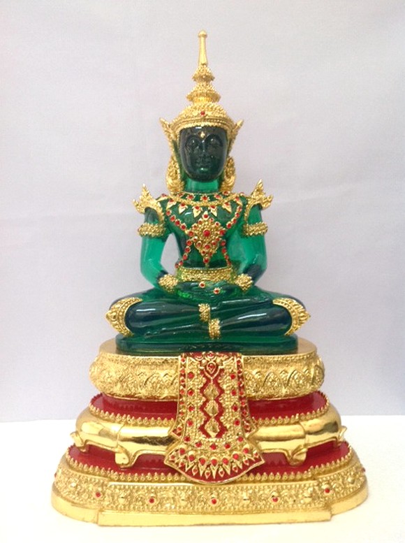 พระบูชาพระแก้วมรกต วัดพระศรีฯ วัดพระแก้ว ปี2540..ปิดทองเคแท้ หน้าตัก5นิ้ว สูง12นิ้ว
