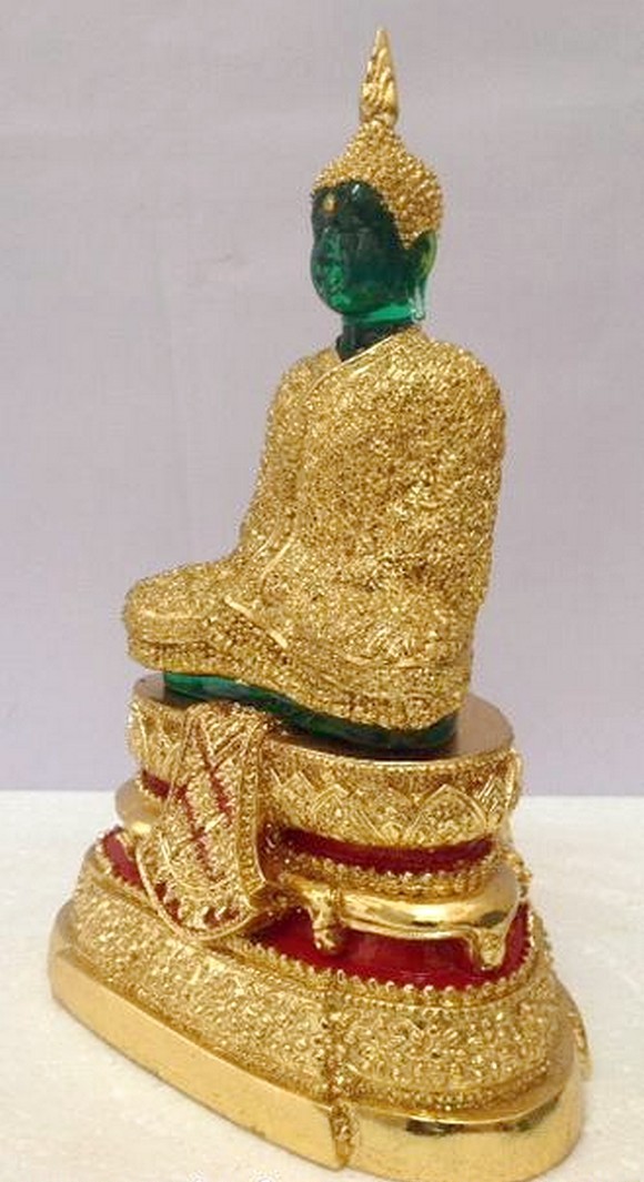 พระบูชาพระแก้วมรกต วัดพระศรีฯ วัดพระแก้ว ปี2540..ปิดทองเคแท้ หน้าตัก5นิ้ว สูง12นิ้ว