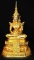พระพุทธรูปทรงเครื่องจักรพรรดิ์ เนื้อทองเหลืองขัดมัน ปางสมาธิ 