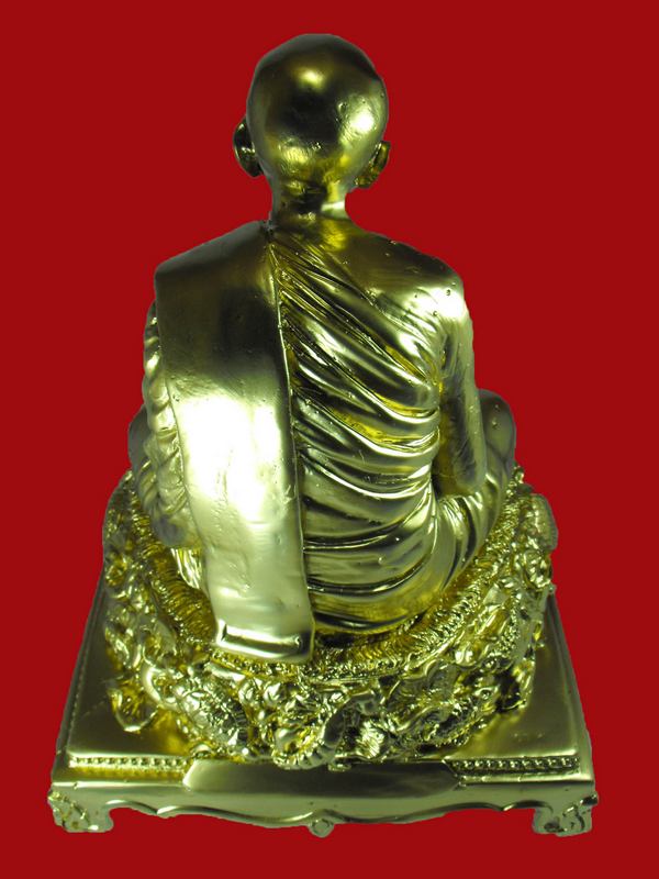 พระบูชา หลวงปู่ทิม วัดละหารไร่ "รุ่นมงคลศิลาฤกษ์ ปี2537"..เนื้อโลหะ2ชั้น ปิดทอง