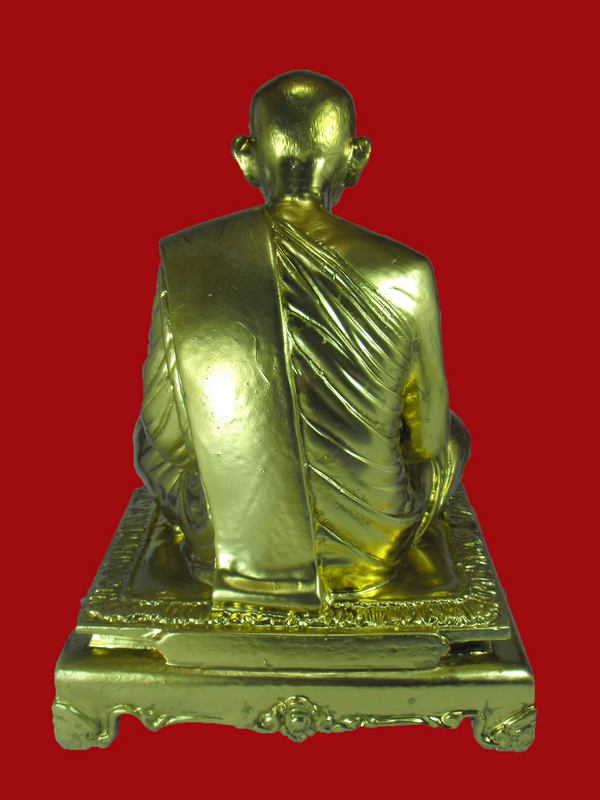พระบูชา หลวงปู่คร่ำ วัดวังหว้า "รุ่นไตรมาส ปี2537"..โลหะ ปิดทอง