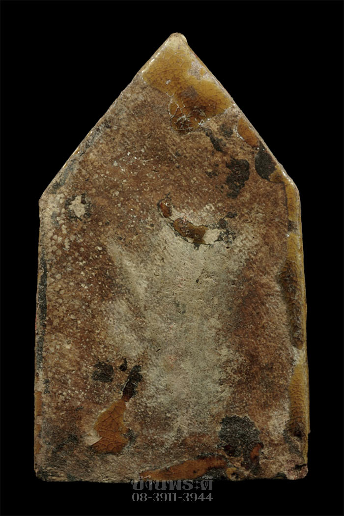 พระขุนแผนเคลือบ กรุวัดใหญ่ชัยมงคล พิมพ์แขนอ่อน จ.อยุธยา สวย มีหน้ามีตา