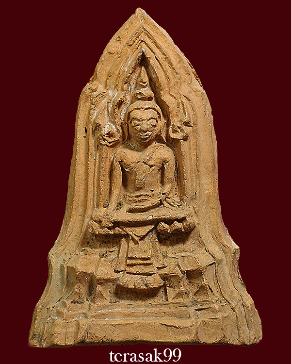 พระโคนสมอ พิมพ์นั่งมารวิชัย เนื้อดิน กรุวังหน้า สวยๆ