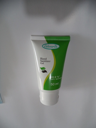 @@เคาะเดียว@@ เจลอนามัย Edwards  Hand  Sanitizer  Gel 50 ml+หน้ากากอนามัย 5 ชิ้นเป็นของใหม่ 3 ชั้น