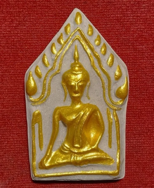 พระขุนแผน รุ่น5 หลวงปู่ทิม วัดพระขาว ปี47 เนื้อเกษรทาทอง ตอกโค๊ต ท รัศมี,ปั้มตราวัด...เคาะเดียวแดง..