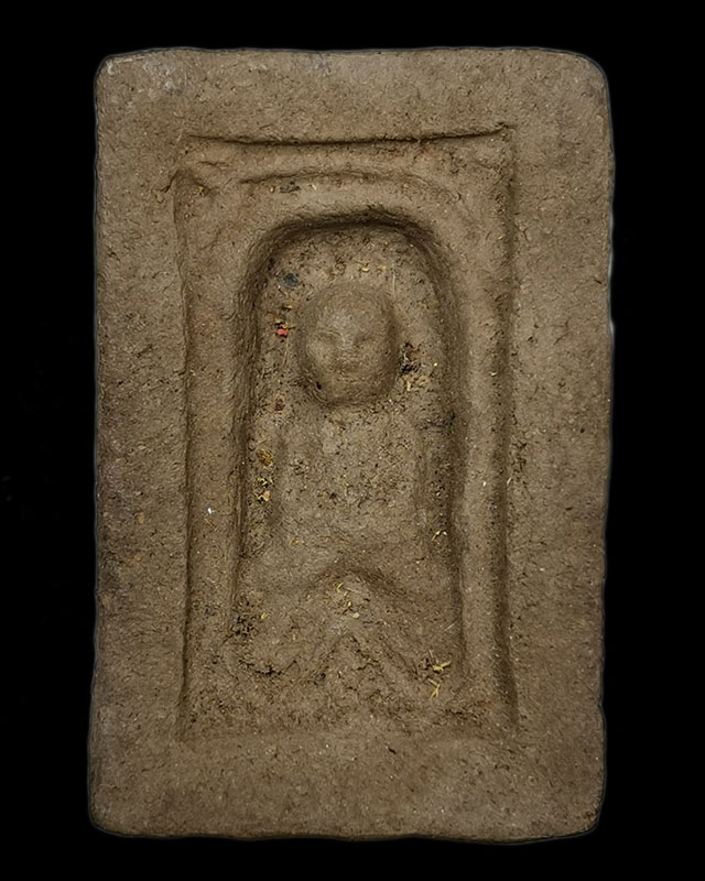 หลวงพ่อทวดพิมพ์สี่เหลี่ยมกลักไม้ขีดไม่ทราบวัด ตอกโค๊ตเม็ดงาด้านหลัง เคาะเดียว