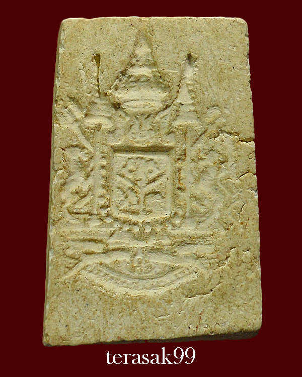 พระสมเด็จพิมพ์ขาโต๊ะ หลังตราแผ่นดิน หลวงปู่นาค วัดระฆัง เนื้อผง ปี2495 ราคาเบาๆ