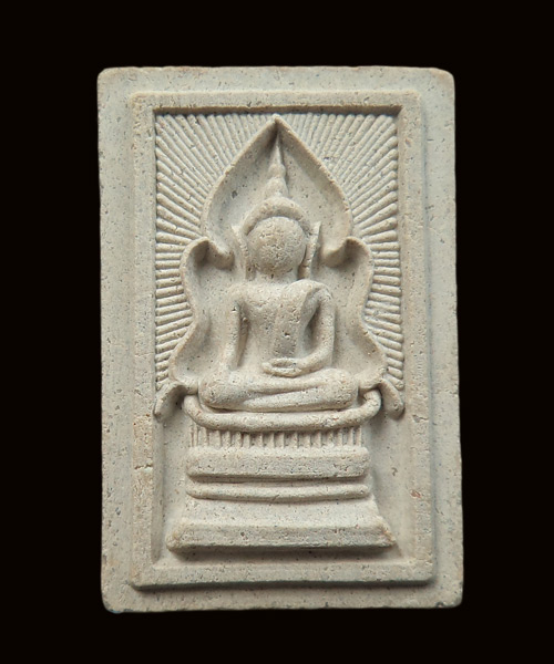 สมเด็จแหวกม่าน หลังรูปเหมือน หลวงพ่อกวย วัดโฆษิตาราม ย้อนยุค ปี 2553 รุ่นฉลองเรือนไทย สวยๆ เริ่มหายา