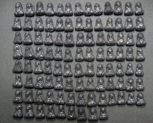 พระปิดตา หลวงปู่เอี่ยม วัดหนัง ออกวัดโคนอนปี 2514 เนื้อชินตะกั่ว หลวงปู่โต๊ะ วัดประดู่ฉิมพลี 100องค์