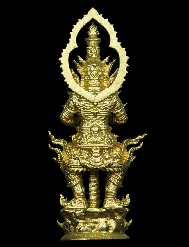 ท้าวเวสสุวรรณ จาตุมหาราชิกา มหาราชเทวฤทธิ์ เนื้อบรอนช์ทอง ครูบาจันทร์ โชติโก วัดน้ำแป้ง