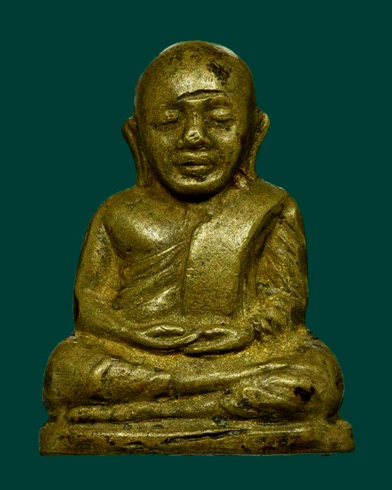 รูปหล่ออุดกริ่ง หลวงพ่อเงิน วัดมูลเหล็ก ปี 2515  พิมพ์ฐานกว้าง