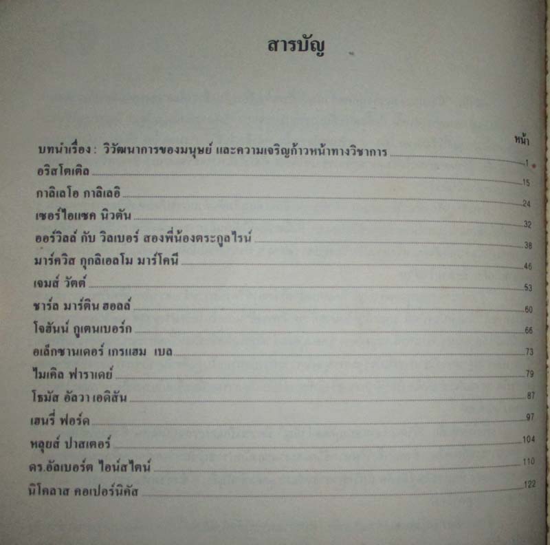  หนังสือ บุคคลสำคัญของโลกบทบาทและผลงานนักประดิษฐ์คนแรก