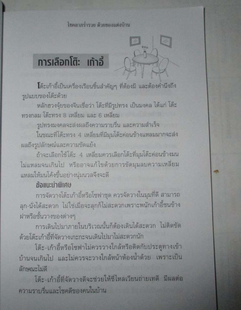 หนังสือโชคลาภร่ำรวยด้วยของแต่งบ้าน