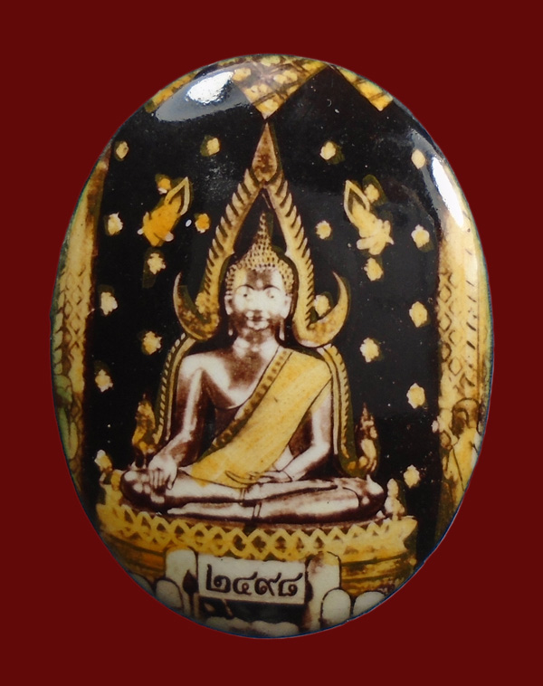 เคาะเดียว....ล็อกเก็ตพระพุทธชินราช หลังฝังตะกุด 1 ดอก+จีวรพระพุทธชินราช ปี ๒๔๙๘///316