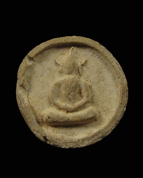 พระสมเด็จบางขุนพรหม หลวงพ่อลำภู พิมพ์จันทร์ลอยหลังเรียบ