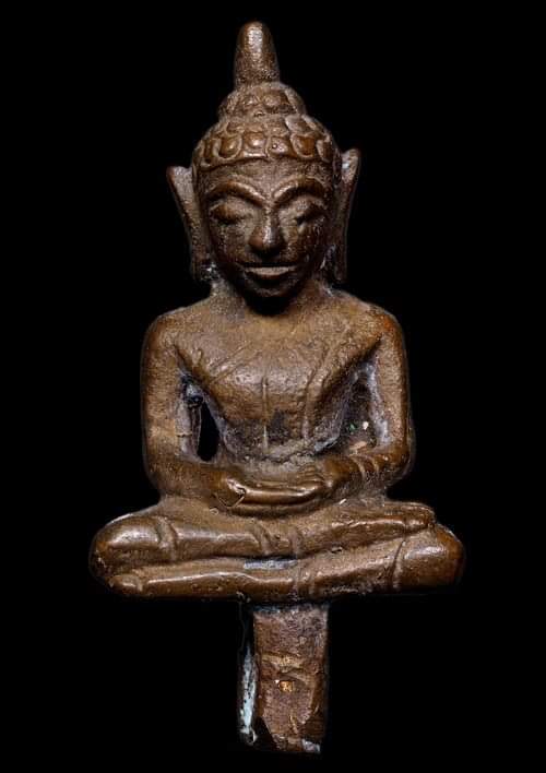 ถูกสุด สะดุดใจ...พระยอดธง ไม่ทราบที่ เนื้อทองผสม เก่า ศิลป์สวย