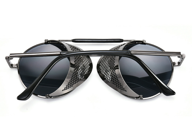 แว่นกันแดด Metal Frame Hi-Streel ของแท้ กรอบโลหะ ดีไซน์ขอบตะกรงกันแสงด้านข้าง พับเก็บได้ ของใหม่