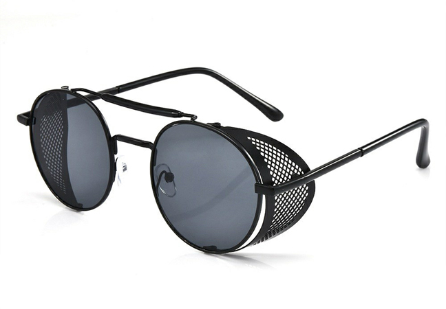 แว่นกันแดด Metal Frame Hi-Streel ของแท้ กรอบโลหะ ดีไซน์ขอบตะกรงกันแสงด้านข้าง พับเก็บได้ ของใหม่