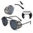 แว่นกันแดด Metal Frame Hi-Streel ของแท้ กรอบโลหะ ดีไซน์ขอบตะกรงกันแสงด้านข้าง พับเก็บได้ ของใหม่
