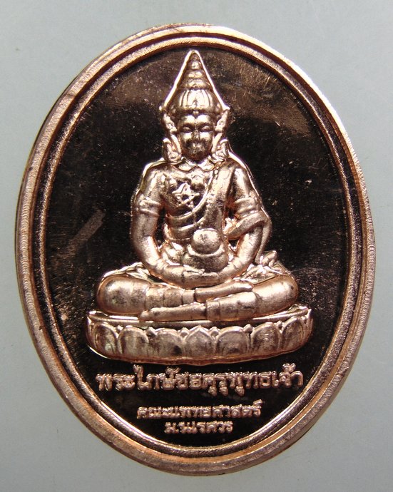 ๒๐ เหรียญพระไภษัชยคุรุพุทธเจ้า ด้านหลัง สมเด็จพระนเรศวร มหาราช