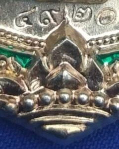 เหรียญหลวงพ่อคูณ "รุ่นเสมาEODเนื้อกะไหล่เงินลงยาสีเขียวสวยสุดๆกำลังแรง