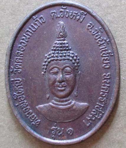 เหรียญพระพุทธ  วัดคลองนกแก้ว หลัง หลวงปู่ทวด วัดช้างไห้ เนื้อทองแดง