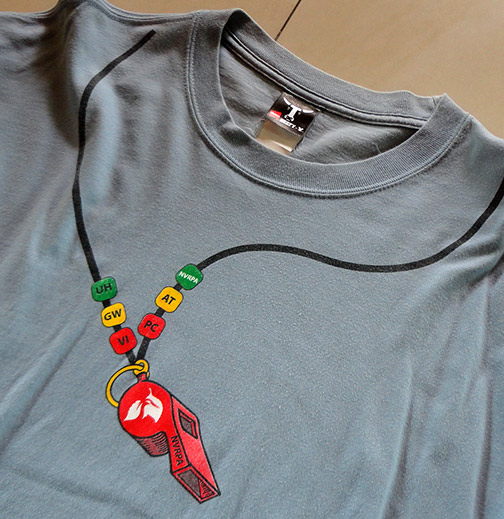 เสื้อจากอเมริกา ลายนกหวีด LIFE GUARD แท้ , พิเศษแถมเสื้อยืด OAKLEY ของแท้