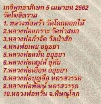 รูปถ่าย หลวงพ่อกวย วัดโฆสิตาราม จ.ชัยนาท รุ่นศรัทธาบารมี ปี2562