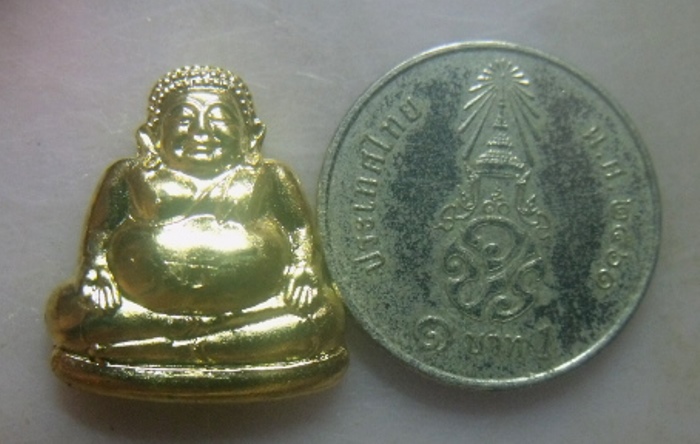 **วัดใจ**พระสังกัจจายน์ หลวงพ่อแช่ม วัดดอนยายหอม จ.นครปฐม ปี ๒๕๓๖**หลังยันต์ กะไหล่ทอง สวยๆ 