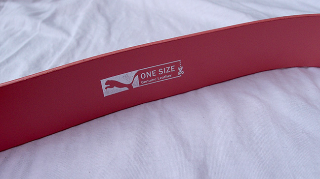 เข็มขัด PUMA ของแท้ สตรี สีชมพูหัวโลหะ สายยาวเดิมๆ ONE SIZE จัดได้ทุกขนาด