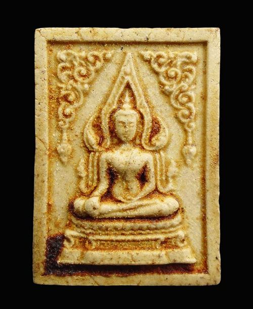 พระพุทธชินราช หลวงปู่แหวน ออกวัดสารนาถ ปี2516 เคลือบชแลคสภาพสวย