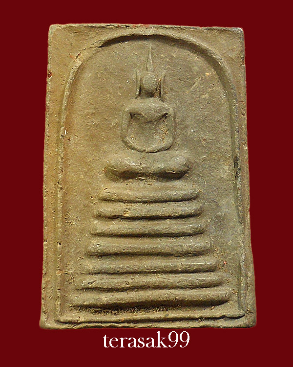 พระสมเด็จฐาน7ชั้น หลังธรรมจักร เนื้อดิน วัดปากน้ำ จ.สุพรรณบุรี ปี2518 (3)