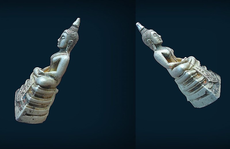 หลวงพ่อโสธร 80 ปี กรมตำรวจ เนื้อเงินขัดเงา หน้าใหญ่ นิยม เส้นคอคมชัด นิ้วทะลุ กล่องเดิม 