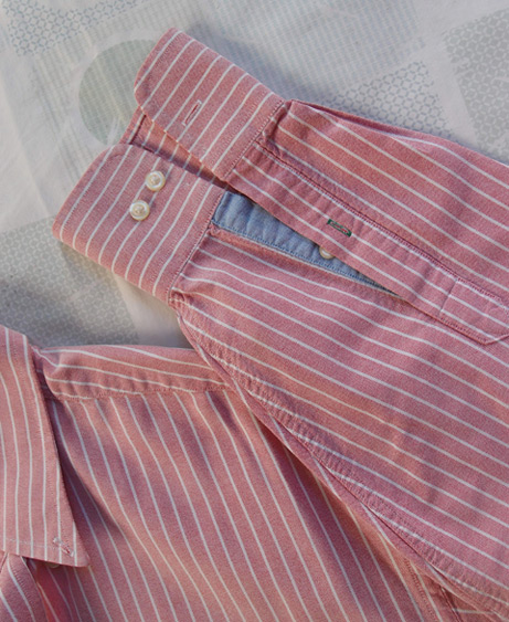 เสื้อ TOMMY HILFIGER ของแท้ ลายทางชมพู REGULAR FIT