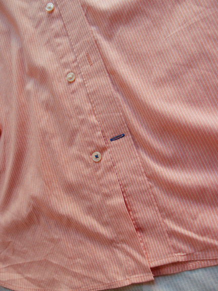 เสื้อเชิ๊ต GAP โทนสีส้ม slimfit coupe e troite เบอร์ L