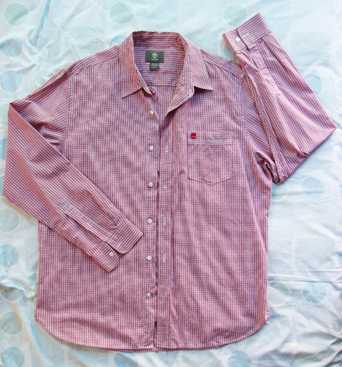 เสื้อ Timberland ของแท้ REGULAR FIT โทนแดงขาว