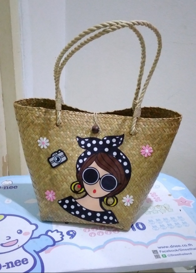 กระเป๋ากระจูดถัก ใส่สินค้าเอนกประสงค์