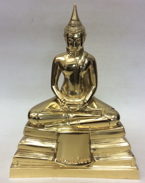 หลวงพ่อโสธร รุ่น10 อัญเชิญขึ้นจากน้ำปีที่ 250 ขนาดบูชา สูง9.5นิ้ว เนื้อทองเหลือง No.93 กล่องเดิม