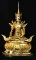 พระพุทธรูปปางโปรดพญาชมพูบดีหรือปางทรงเครื่องจักรพรรดิ เนื้อทองเหลืองขัดมัน
