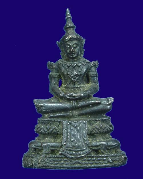 พระกริ่งแก้วมรกต วัดเสาธงหิน เนื้อนวโลหะ ปี 2518