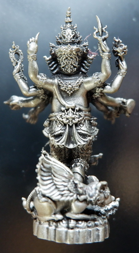 รูปหล่อพระพิฆเณศวร เนื้อเงินเยอรมันซาติน รุ่น แรงศรัทธา ขนาดสูง 4.7 ซม. สวยครับ